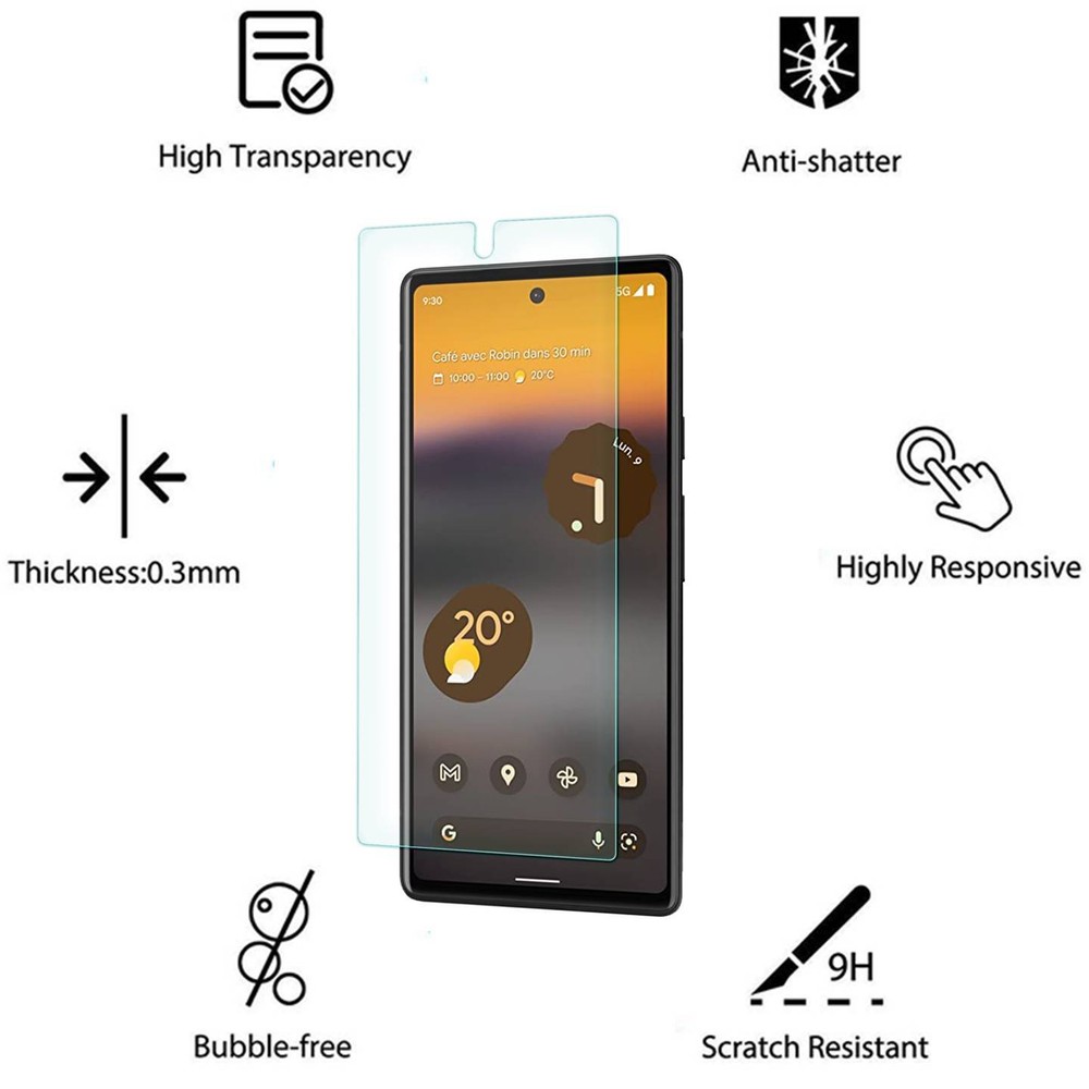 Tempered Glass Screen Protector Guard Shield Cover For Google Pixel 7 (2022)