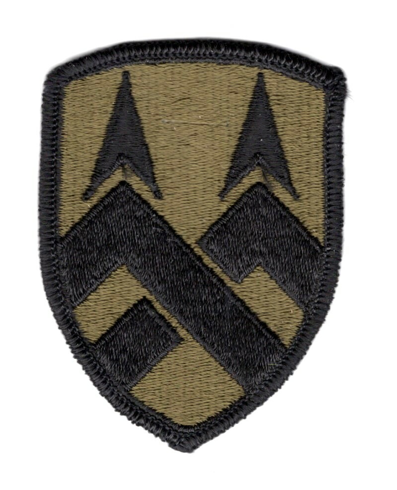 Army Patch: 377th Support Brigade - subdued, merrowed edge