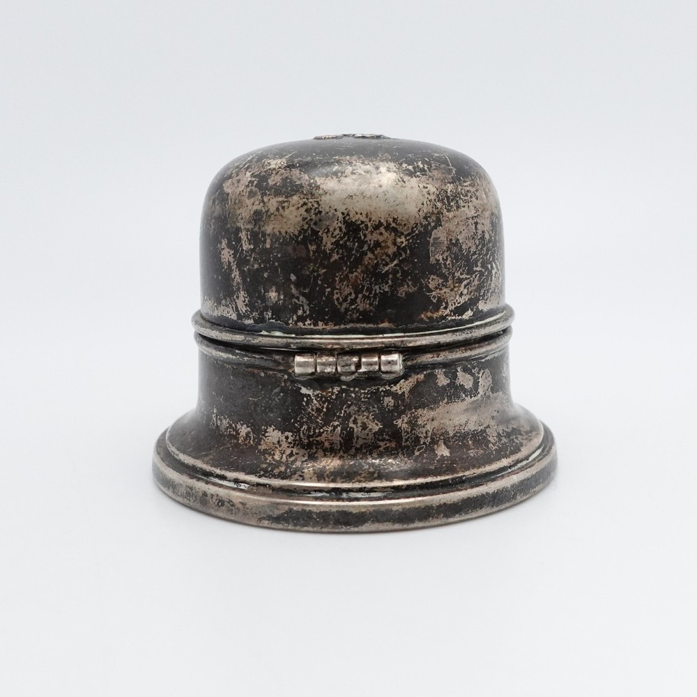 Birks Sterling Silver Art Deco Dome Ring Box
