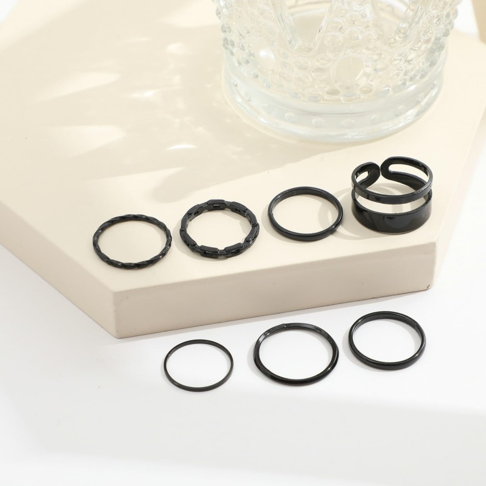Knuckle Rings Set for Women,Simple Smooth Finger Stackable Rings Set Vintage ...