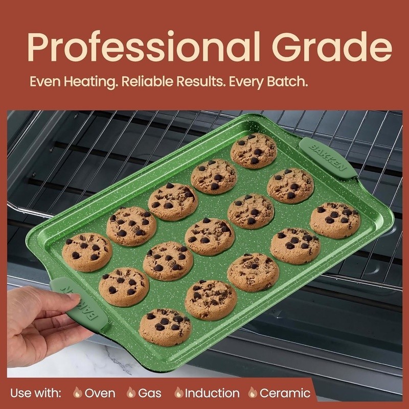 Nonstick Carbon Steel Bakeware Set Stackable Baking Pans Kitchen Tools