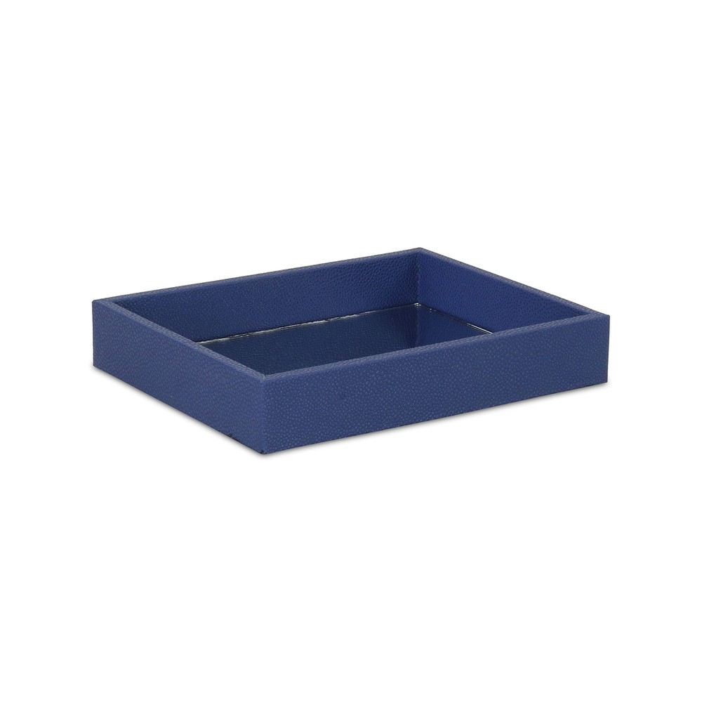 10 Navy Blue Rectangular Wood Handmade Tray