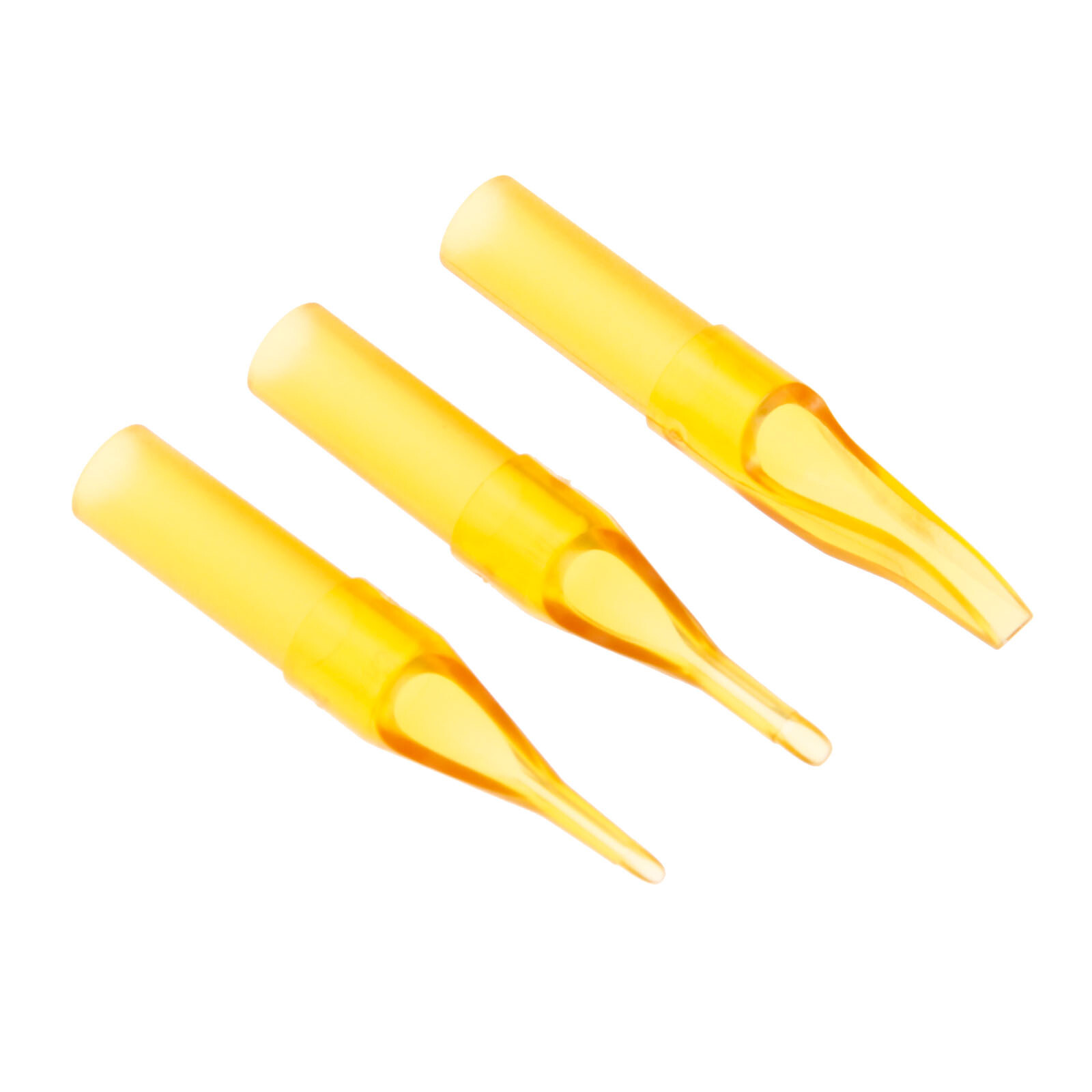 10x Tattoo Disposable Tips 3/5/7/9/11RL Tattoo Machine Nozzle Needle Tube Yellow