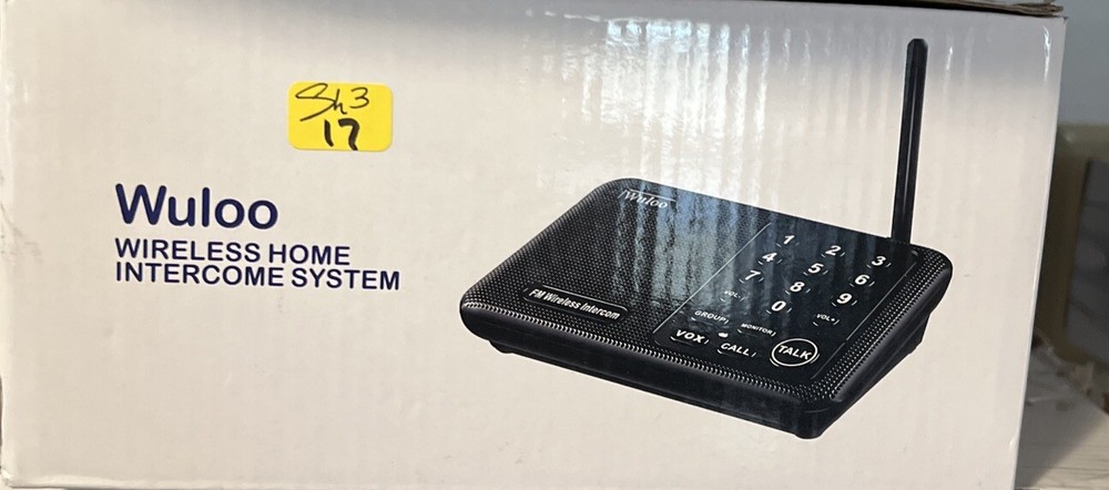4 Pack Wuloo Intercoms Wireless for Home 5280 Feet Range 10 Channel 3 Code Black