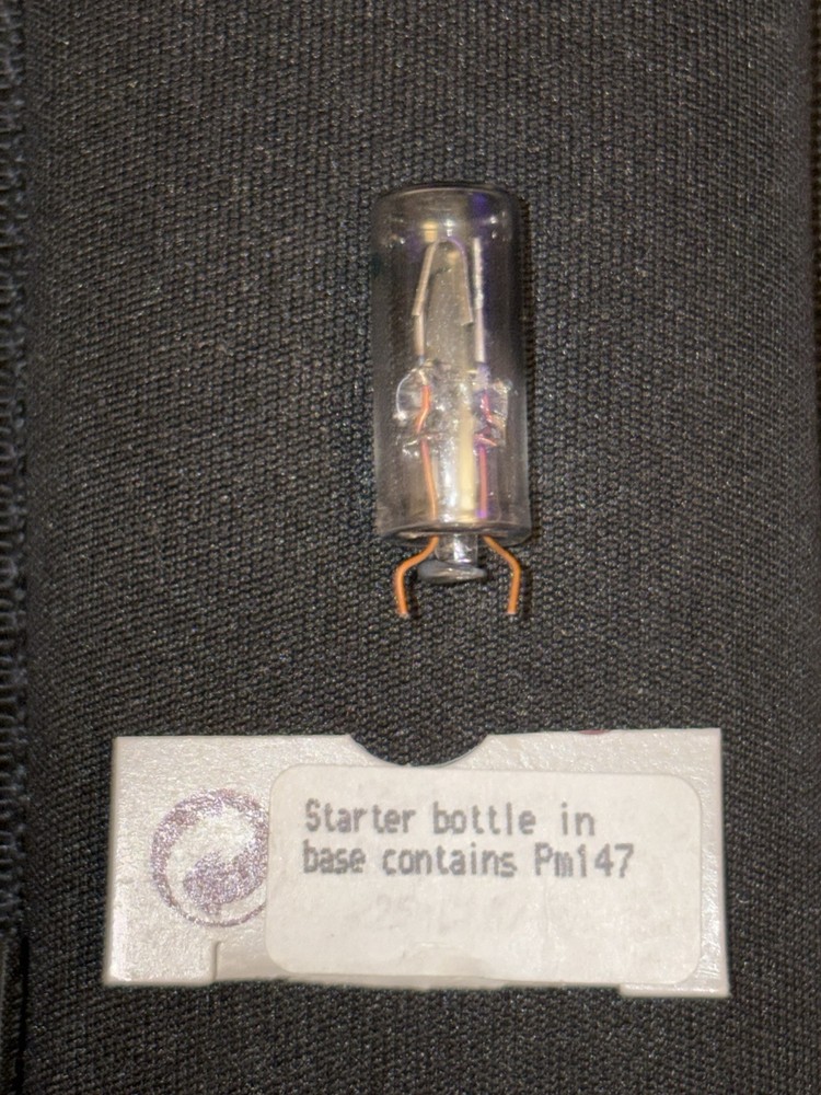 PROMETHIUM-147 Exotic Element Collection Sample Pm-147 Check Source Gold WOW!