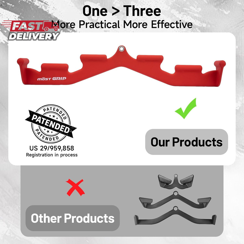 LAT Pull down Bar with 6 Ergonomic Handles, Neutral Grip LAT Pulldown Attachment