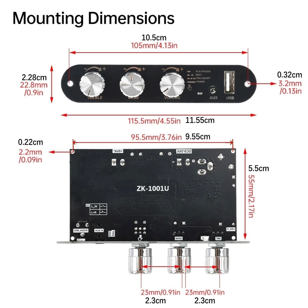 Audio Amplifier Board features input over-temperature, over-current protection