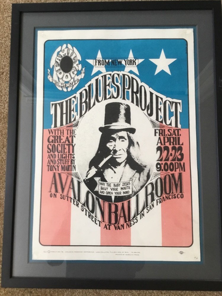 1966 Avalon Ballroom Poster "The Blues Project" FD 5 (2)