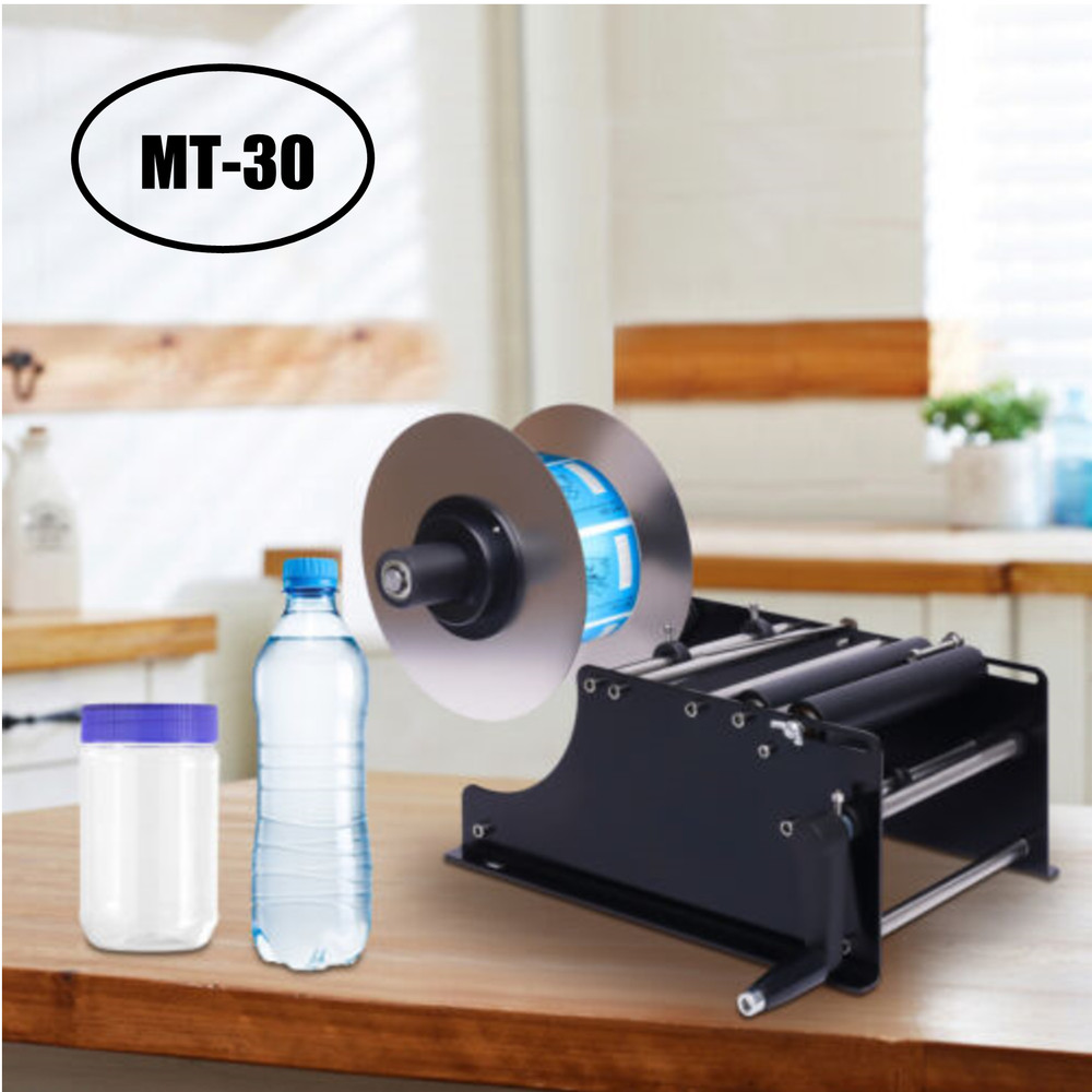 MT-30 Round Bottle Labeling Machine Semi-automatic Manual Label Printer Maker