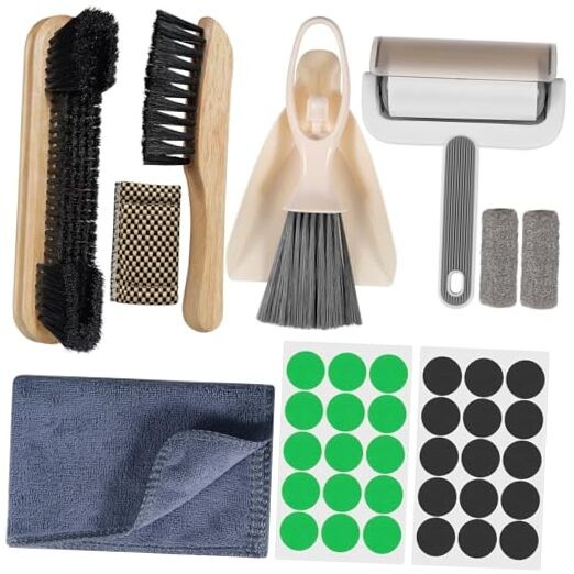 Billiard Pool Table Accessories Kit: 10 Piece Set with 2 Pool Table Brushes,2
