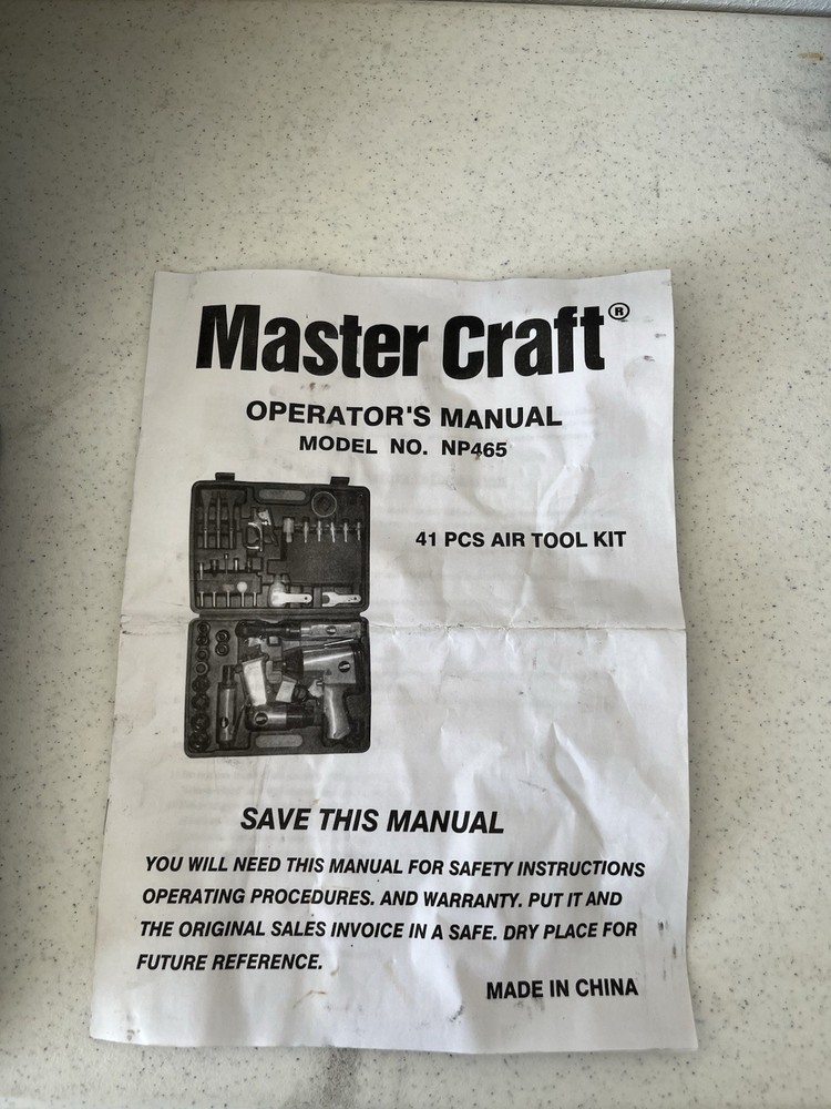 Mastercraft Air Tool Kit 41 Piece with Case Air Compressor Tool Kit Air Tool US