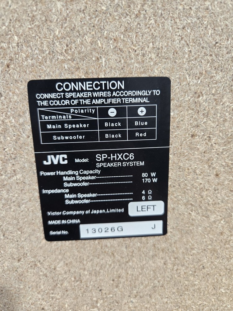 JVC HX-C6 Speakers Only