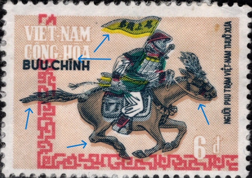 Perfectly Flawed Error-EFO South Viet-Nam SN 393 Unused NG - Color Shift