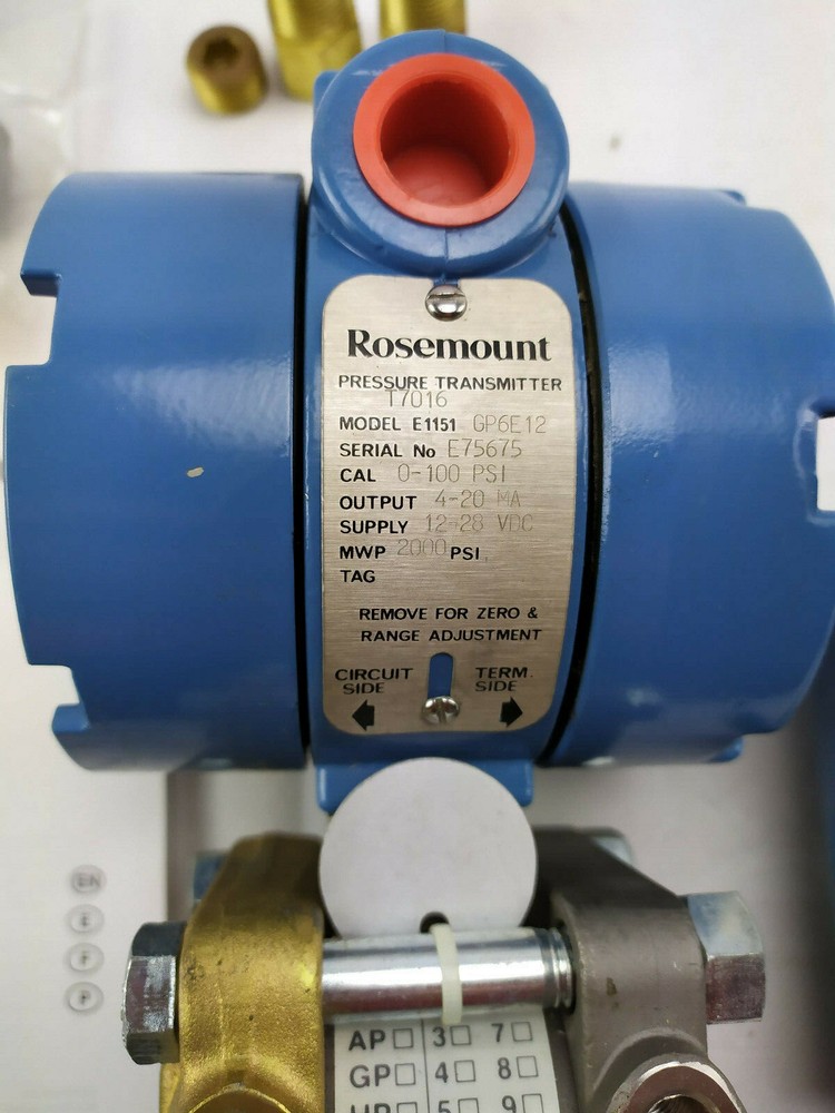 Rosemount E1151 Pressure Transmitter T7016 E1151 GP6E12