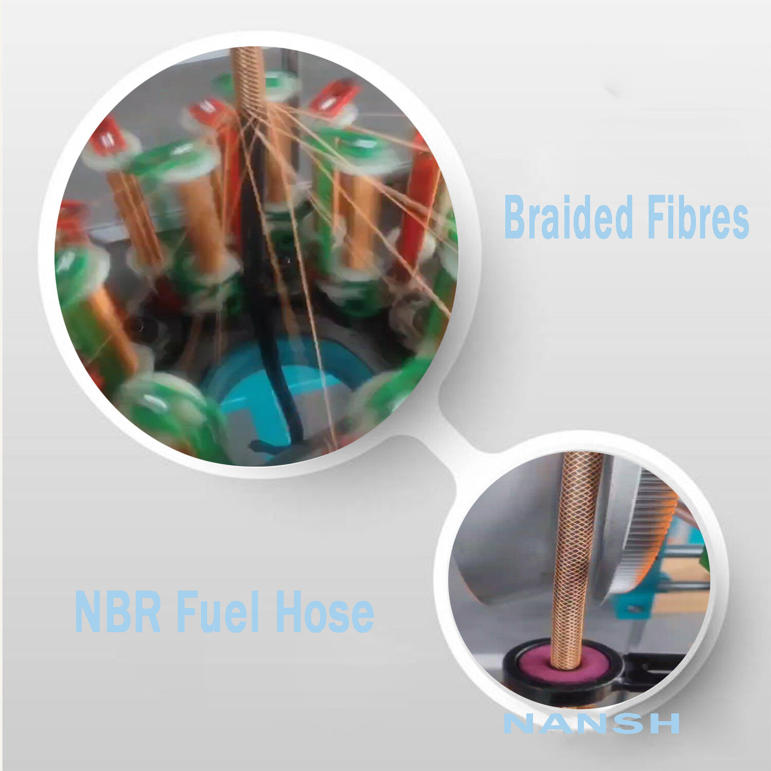 Nitrile Rubber (NBR) EFI Fuel Injection Line Hose Flexible braided Gas Line