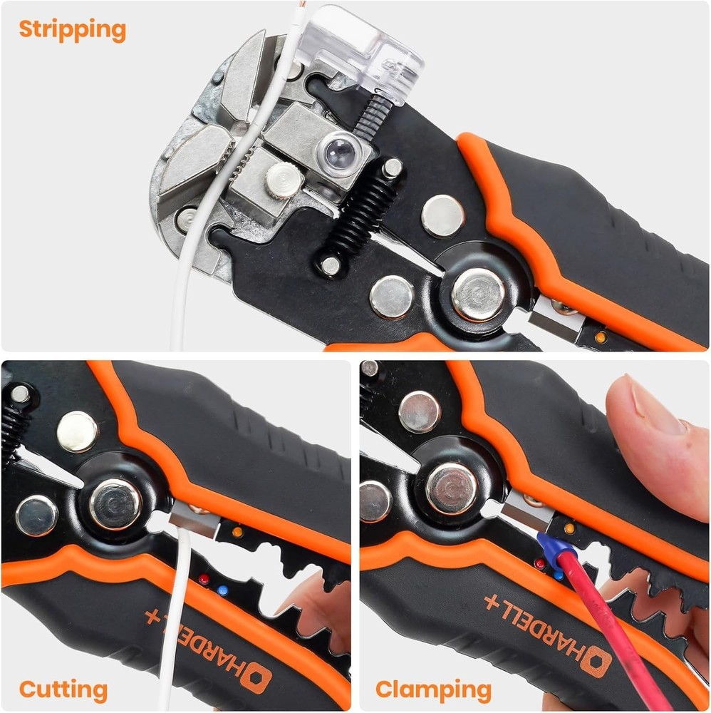 + Wire Stripper Tool, 3-in-1 Automatic Wire Stripper, Self Adjusting Wire Cri...