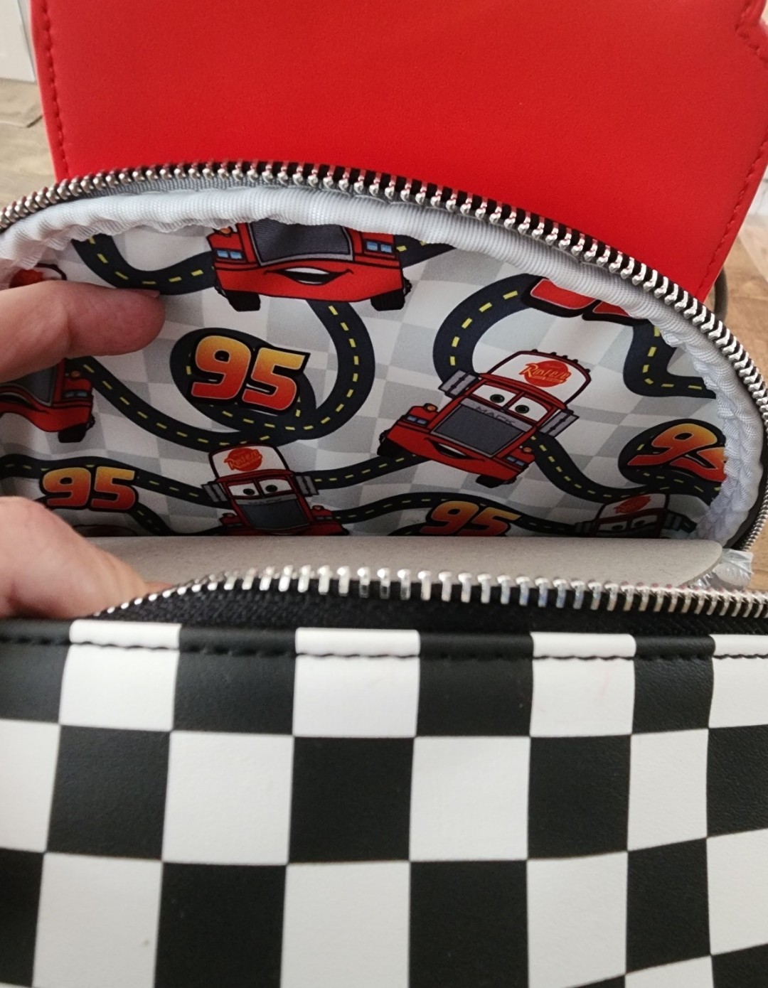 NWT Loungefly Disney Pixar Cars Mack Cosplay Glow In The Dark Mini Backpack