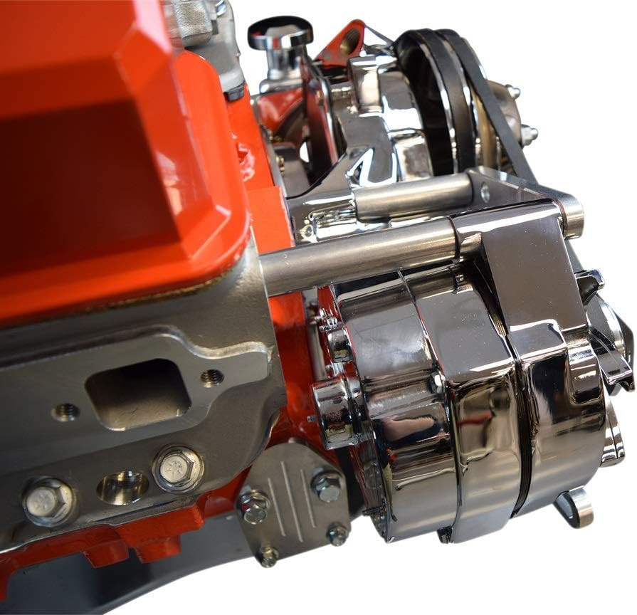 SBC Adjustable Alternator Bracket Low Mount Kit Compatible with Small Block Chev