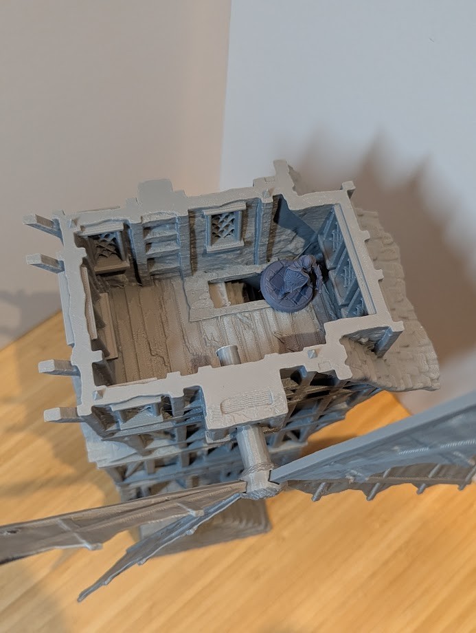 Fantasy Wargaming Windmill Tower Terrain compatible with Warhammer/DnD/Tabletop