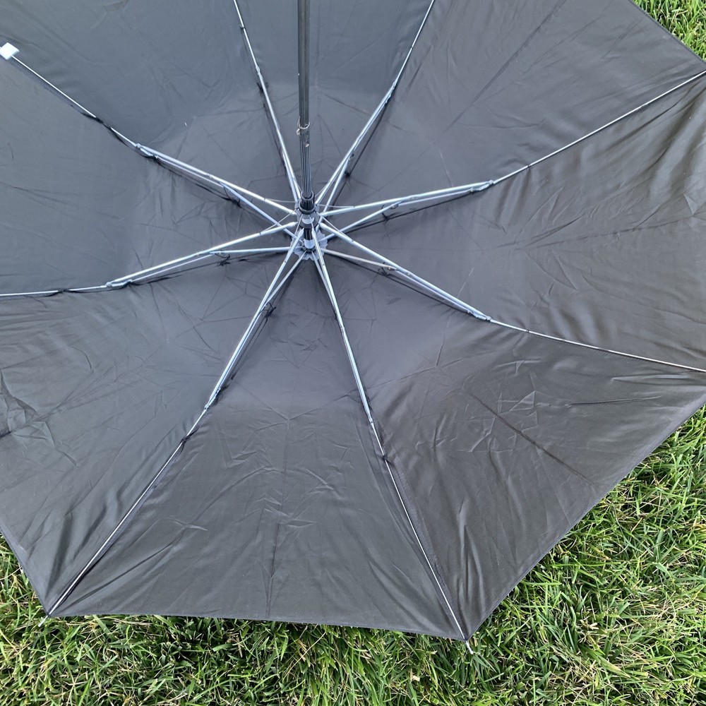 Conch Compact Folding Black Umbrella and Case