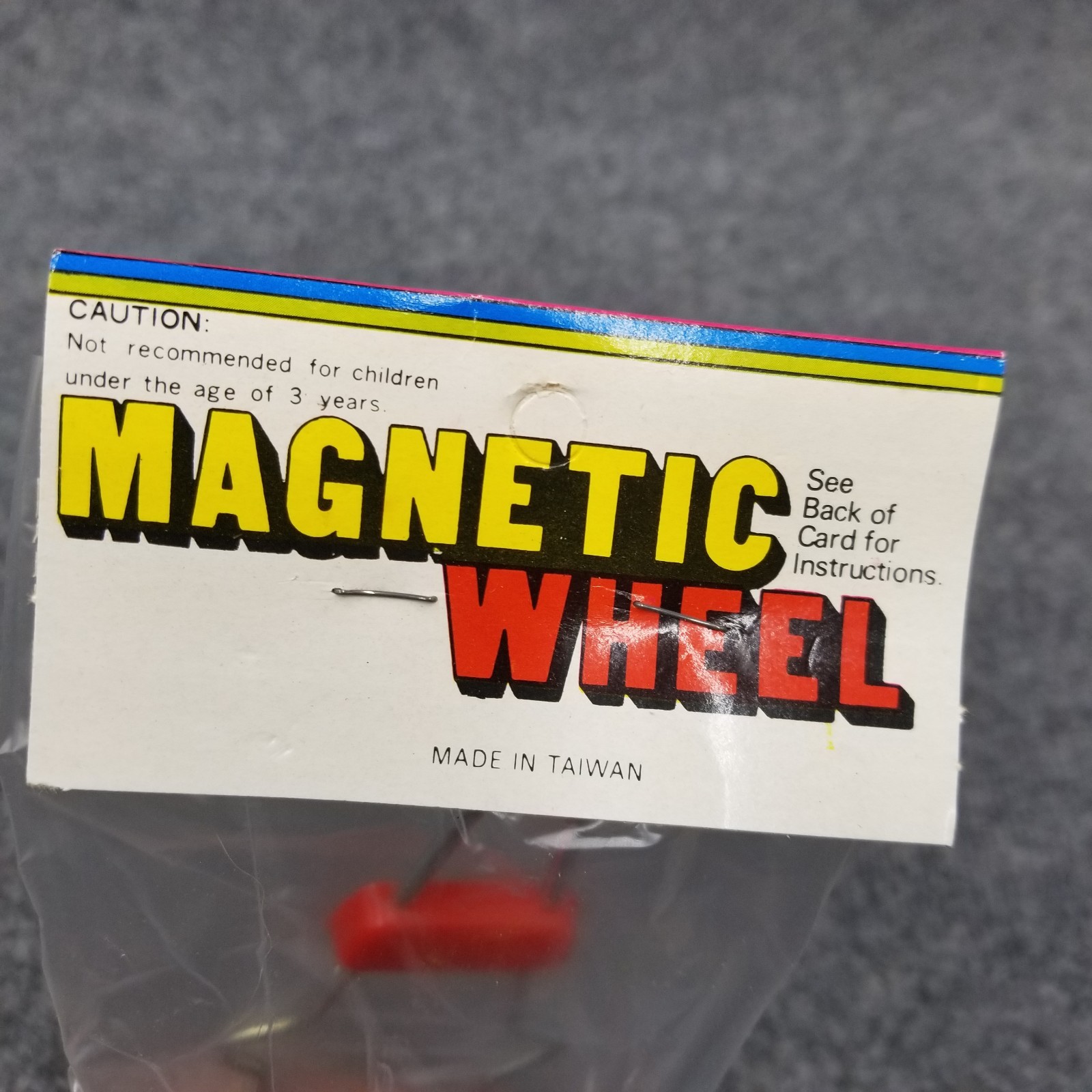 Vintage Magnetic Gyro Wheel Made In Taiwan Walking Wheel