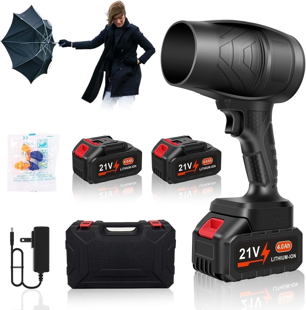2025 Upgraded Leaf Blower with Dual 21V Batteries & Efficient Clean Technology