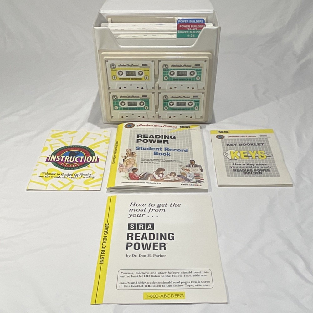 Hooked on Phonics SRA Reading Power Set 1992 with Cassettes, Record Book, Guide