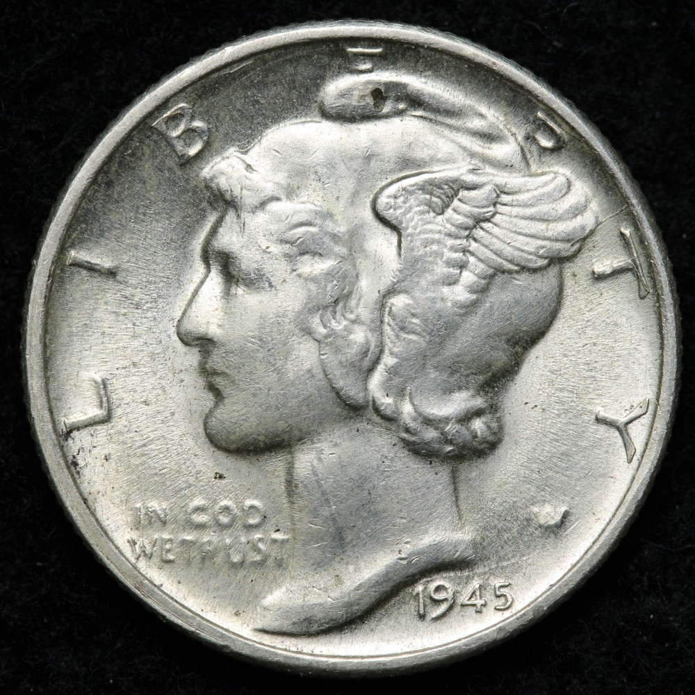 1945-D Mercury Silver Dime BU *UNCIRCULATED* MS E178 TQL