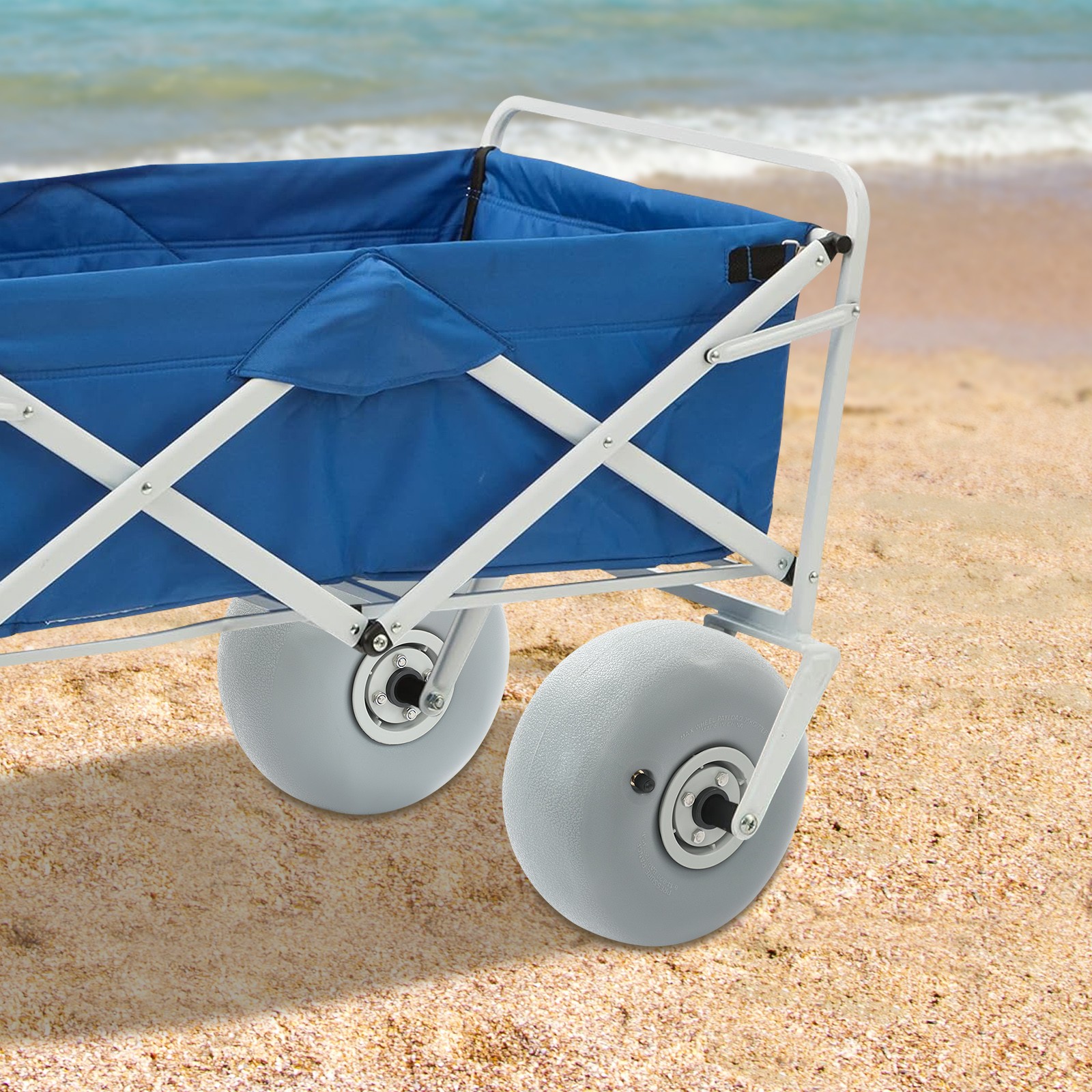 2PCS Balloon Beach Sand Tires Inflatable Beach Cart Tires Beach Balloon Wheel