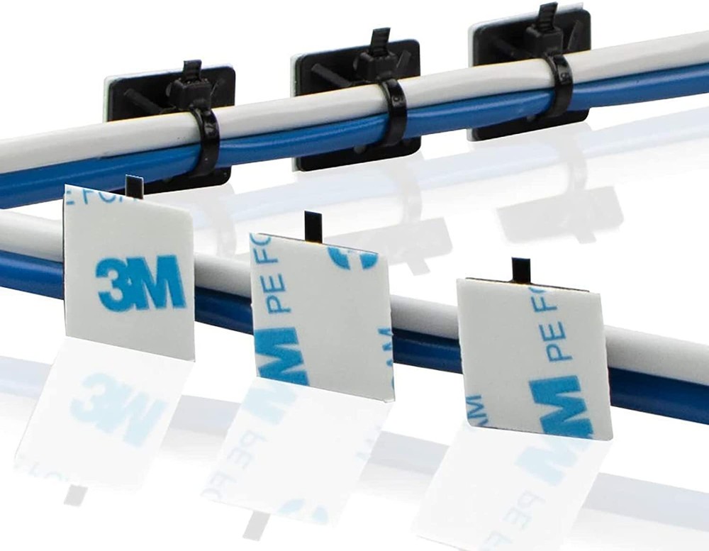 Self-locking Plastic Nylon Cable Zip Ties Mounts Wire Fasteners Cable Clips US