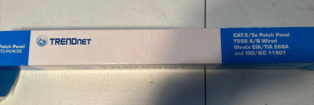 TRENDnet 24-Port Cat5-5e RJ-45 UTP Unshielded Patch Panel, Wall or Rackmount
