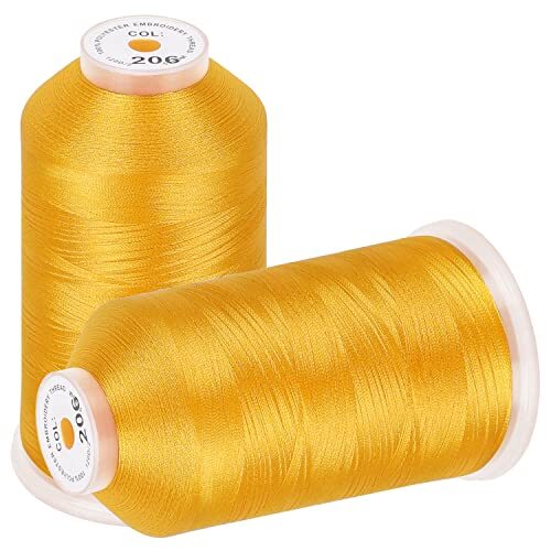 2 Pack Polyester Huge Spools Threads for Embroidery Machines Sewing