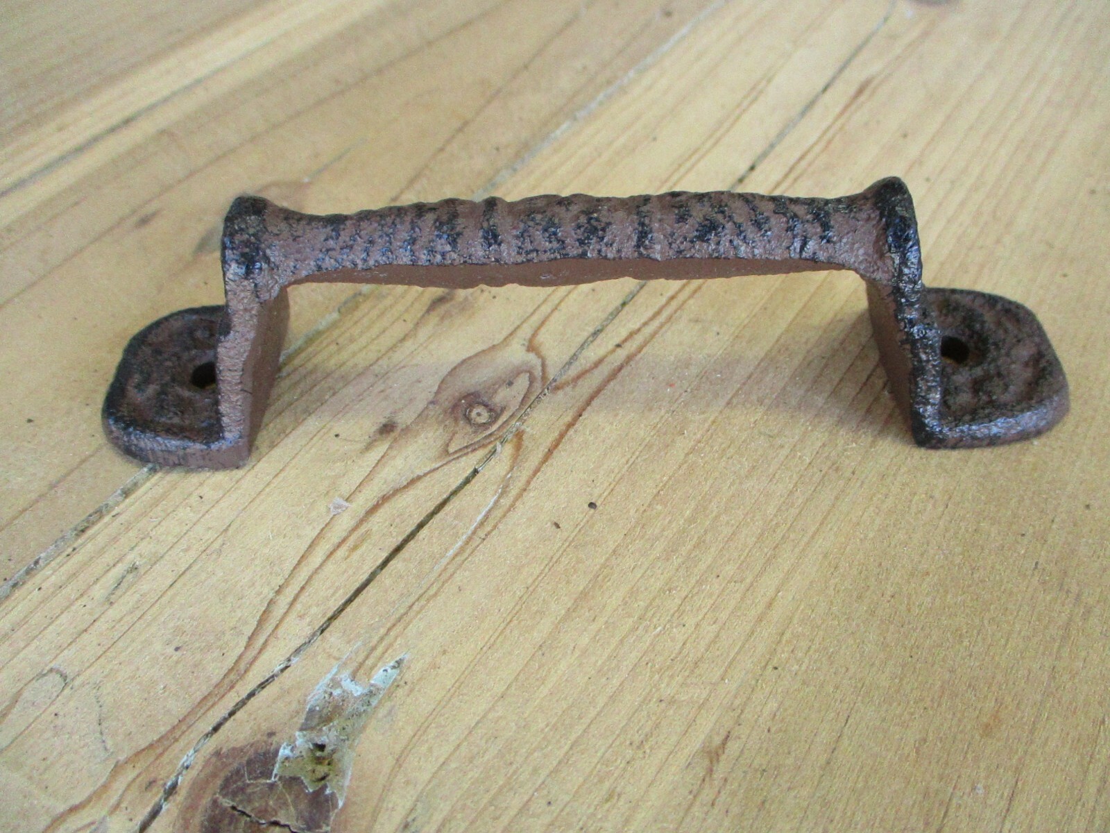 2 Cast Iron RUSTIC Barn Handle Gate Pull Shed Door Handles Fancy Drawer Pulls
