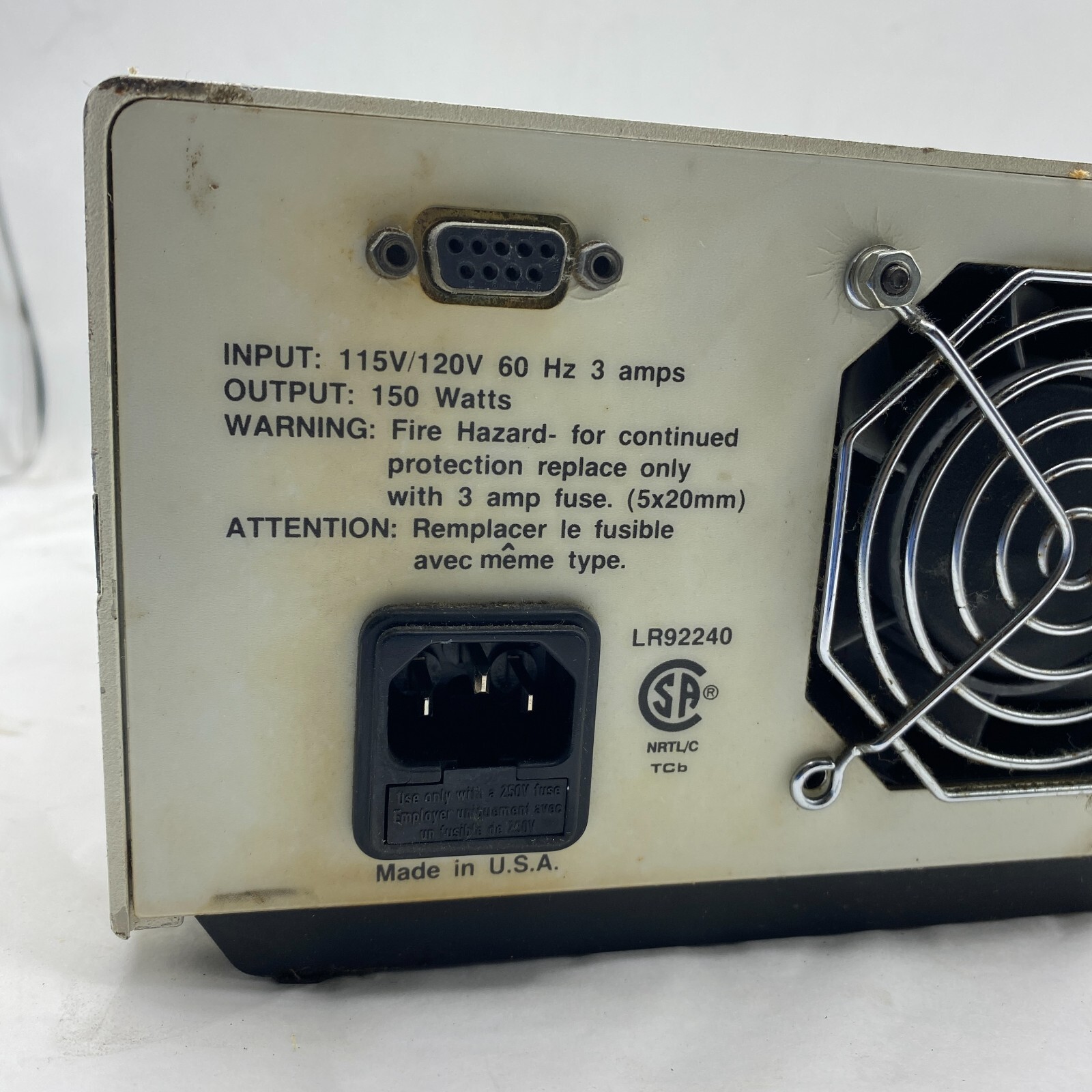 FOSTEC 8375 Fiber Optic Light Source Illuminator Lamp 150W 115V/120V 60HZ 3A 🎯