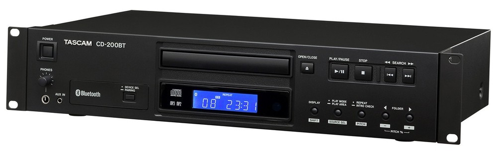 TASCAM CD-200BT Rackmount CD Player w/ Bluetooth Receiver