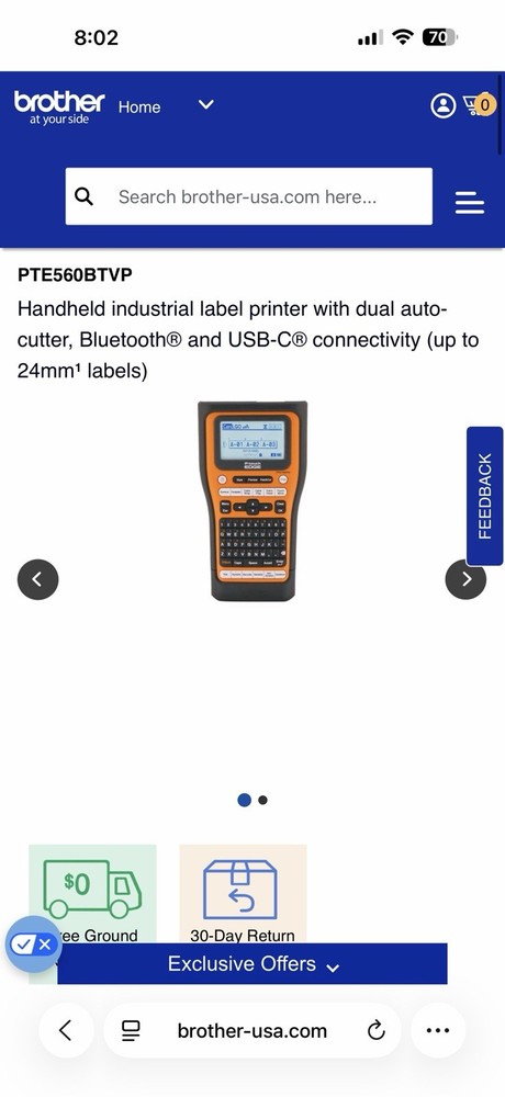 Brother PT-E560BTVP Pro Labelling Machine Bluetooth