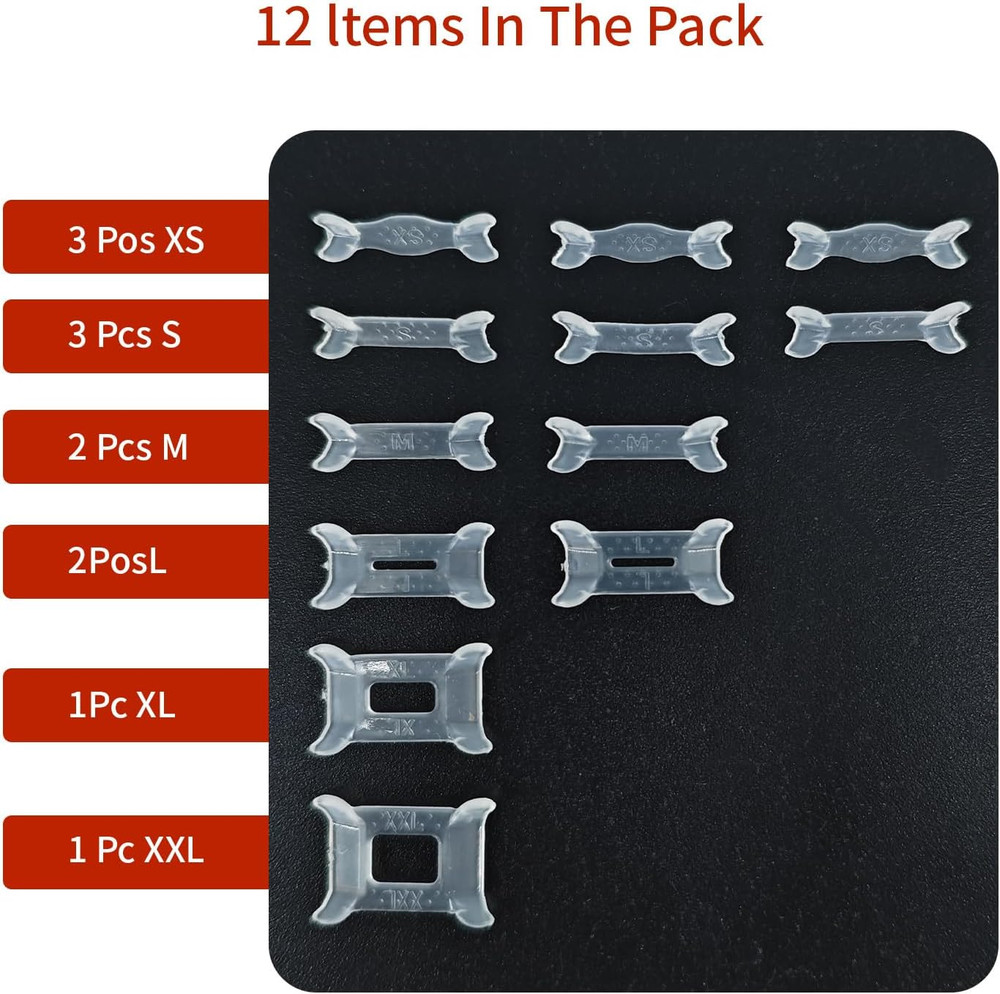 12PCS Ring Size Adjuster Clear Invisible Band Resizer Multi Size Set