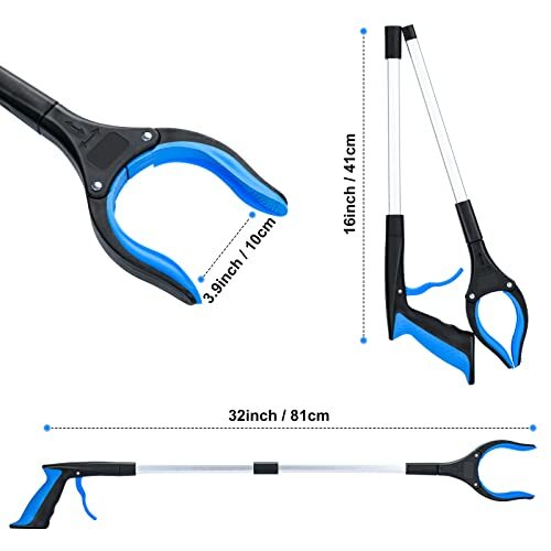 32 Inch Foldable Grabber Tool Handheld Trash Picker Claw Grabber Tool