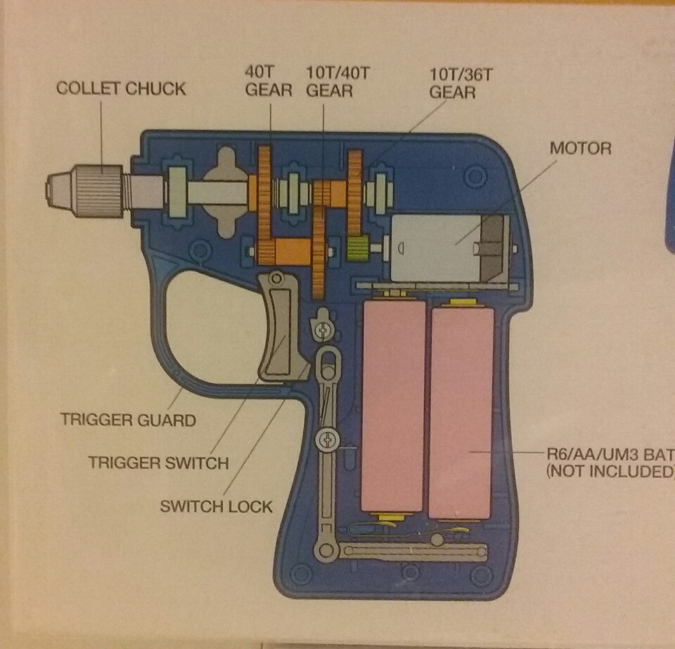 Tamiya 74041, electric Handy drill.