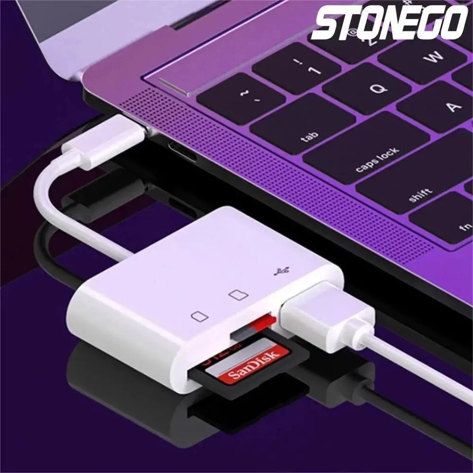 USB C SD Card Reader for iPhone Android Macbook Micro SD to Type C OTG Adapter
