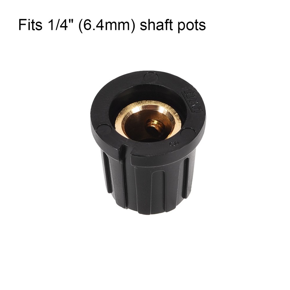 2pcs Volume Control Knobs with Screw Amplifier Knob Black Potentiometer Knobs