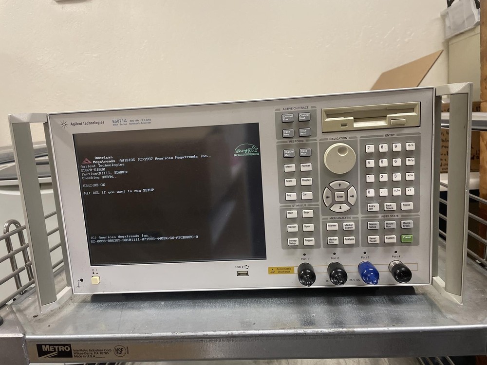 AGILENT E5071A ENA SERIES NETWORK ANALYZER, OPT.10,16,1E5,413