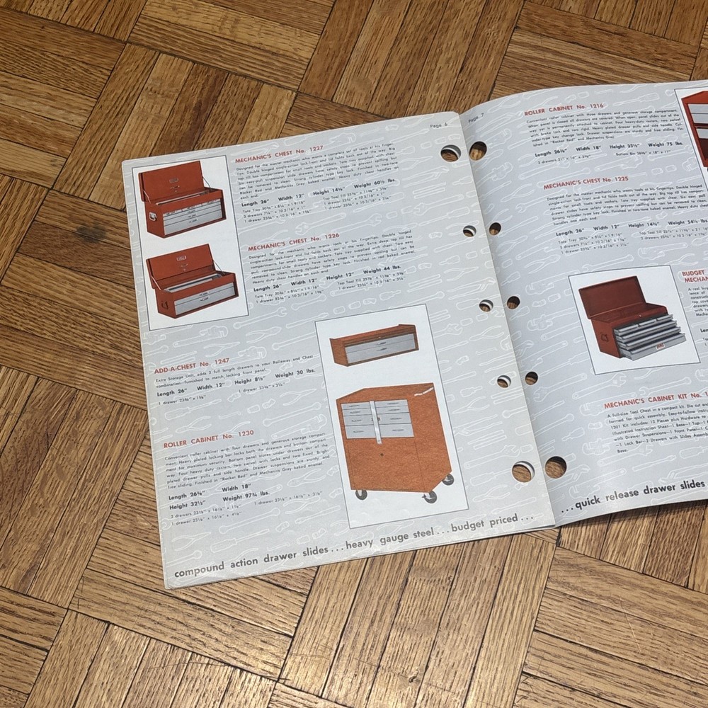 Vintage DUPLEX TOOL BOXES Vendor Brochure - Pendleton Tool - DU 601-7105