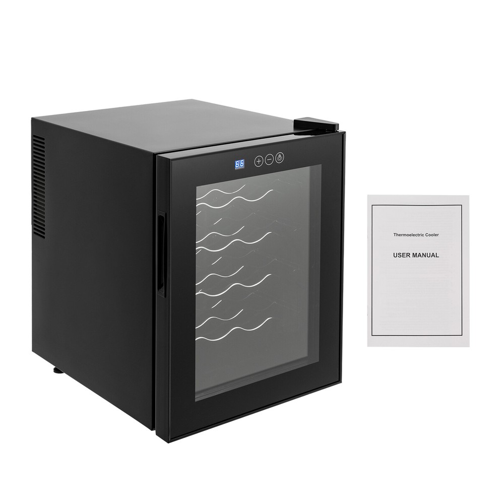 20 Bottle Wine Fridge Beverage Wine Chiller Wine Cooler Freestanding Rectangular