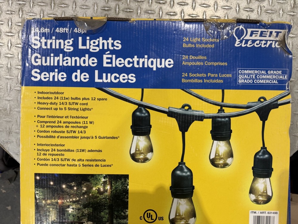 Feit Electric 710090 48ft LED String Light - Black