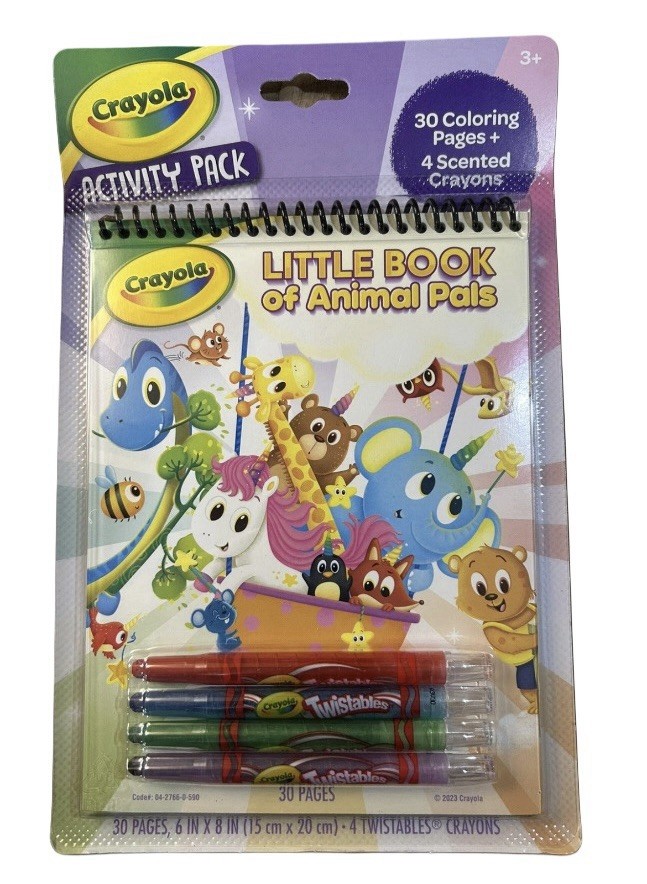 Crayola Activity Pack 30+ Pages Scented Crayons Coloring Activities Spiral Book