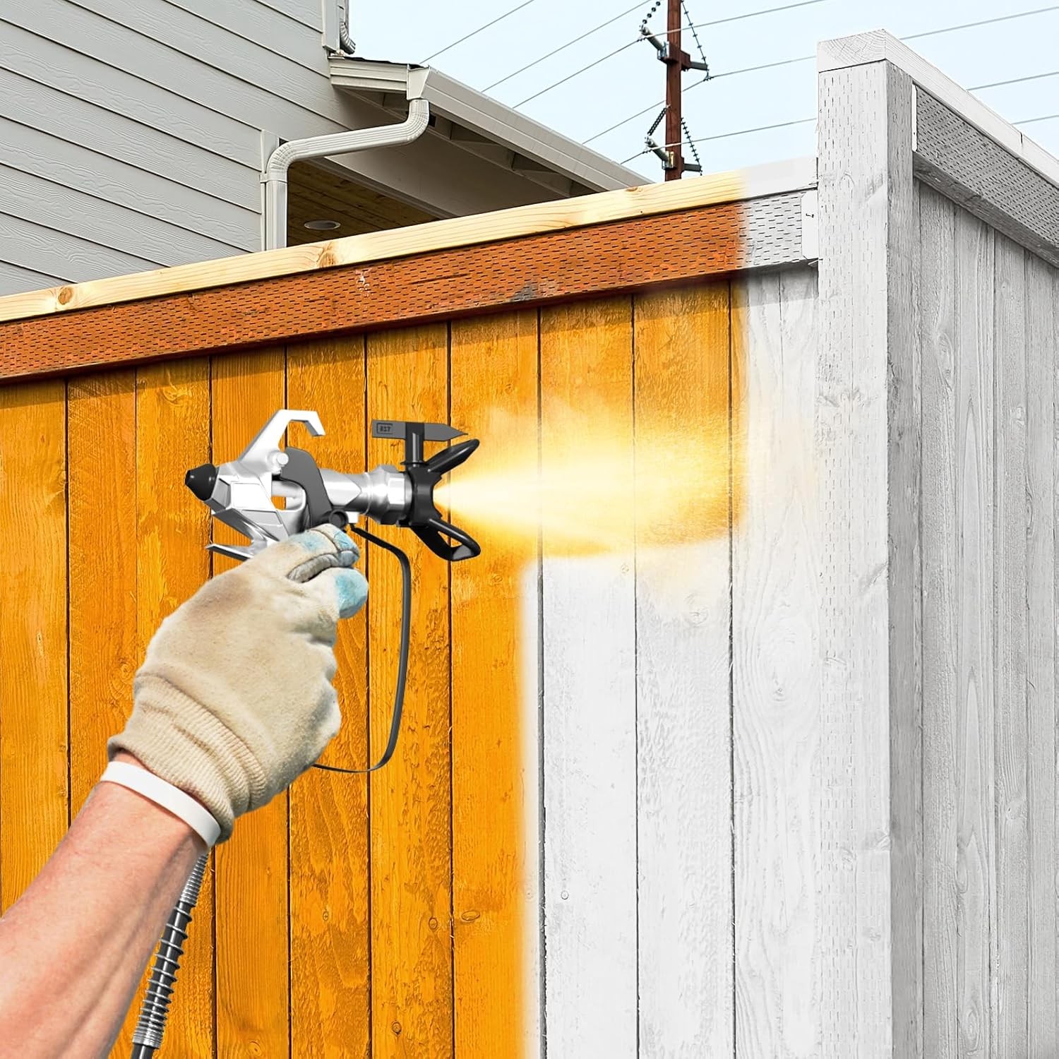 10 Gal High-Pressure Electric Airless Paint Sprayer Thinning-Free Painting Tool