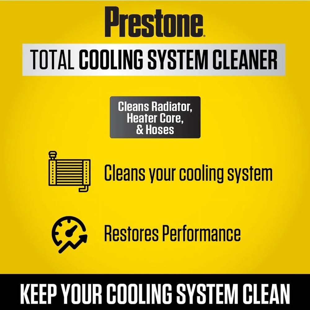 Prestone Total Cooling System Cleaner 32oz (Pack of 4) Radiator Flush & Degrease