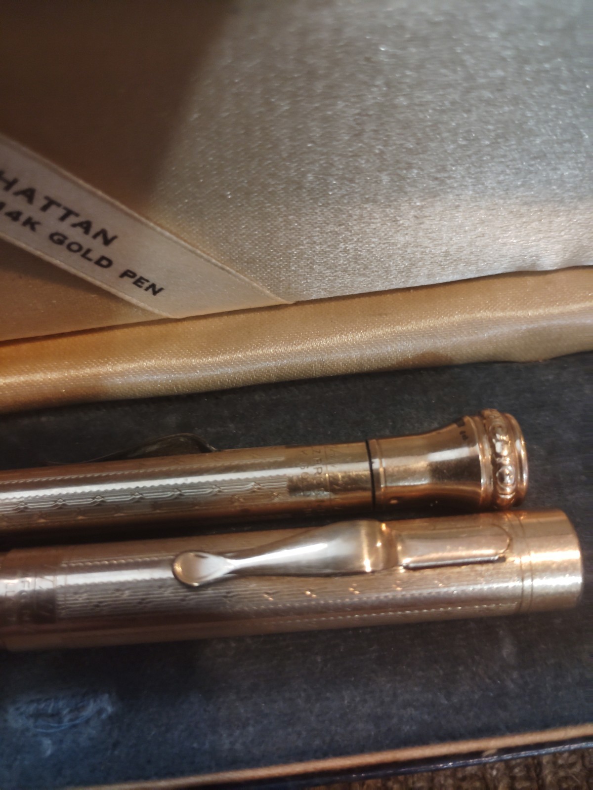 Manhattan Salz Bros Vintage 14k Gold Filled Pen Set