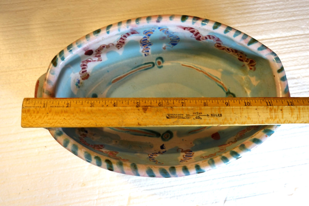 Fascinating Studio Serving Ceramic Tray Artist signed L.Waits